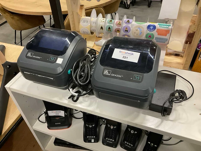 Zebra gk420d bonnenprinter (2x) - afbeelding 1 van  2