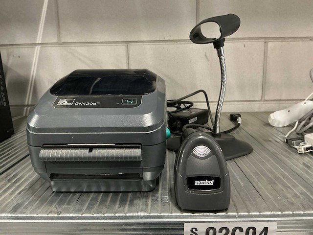 Zebra gk420d labelprinter & symbol barcodescanner - afbeelding 2 van  2