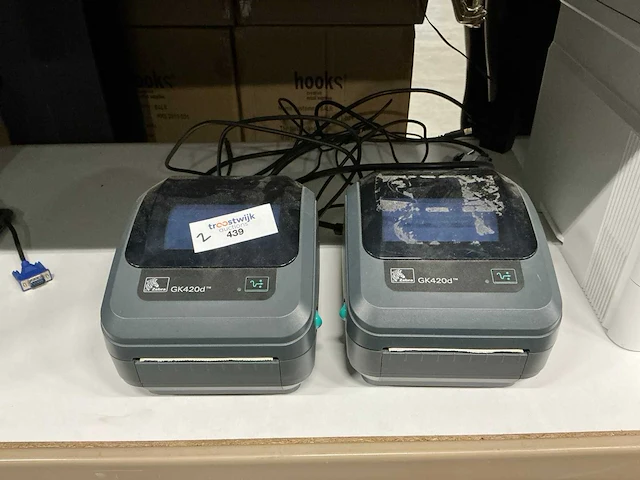 Zebra gk420d labelprinters (2x) - afbeelding 1 van  1