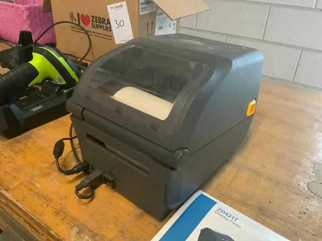 Zebra zd421 labelprinter met handscanners - afbeelding 1 van  5