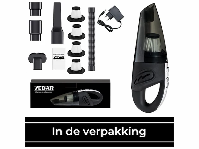 Zedar s300 kruimelzuiger snoerloos handstofzuiger met 4 opzetstukken met 4 hepa filters - afbeelding 2 van  5