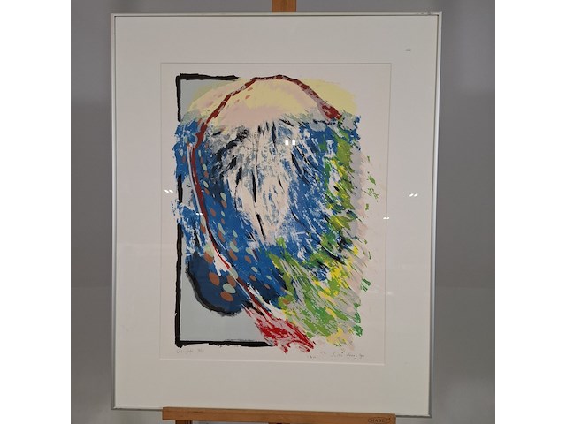 Zeefdruk, , , frits droog, eruptie 4/16, 1996 - afbeelding 4 van  7