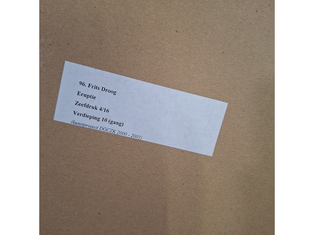 Zeefdruk, , , frits droog, eruptie 4/16, 1996 - afbeelding 7 van  7