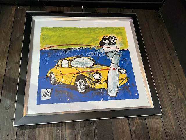 Zeefdruk herman brood “911” op papier - afbeelding 1 van  4