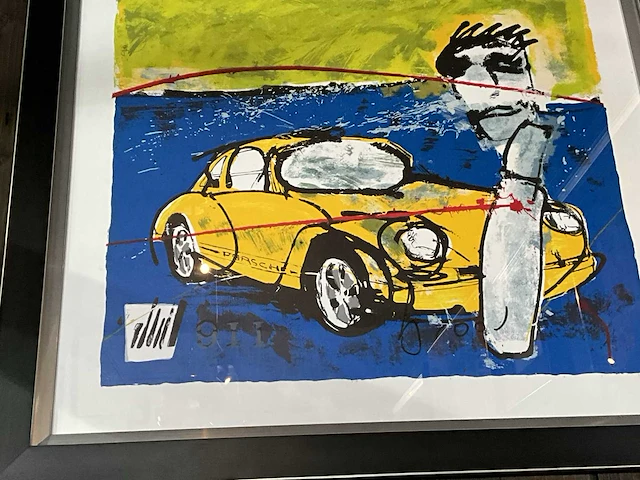 Zeefdruk herman brood “911” op papier - afbeelding 3 van  4
