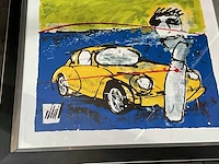 Zeefdruk herman brood “911” op papier - afbeelding 3 van  4