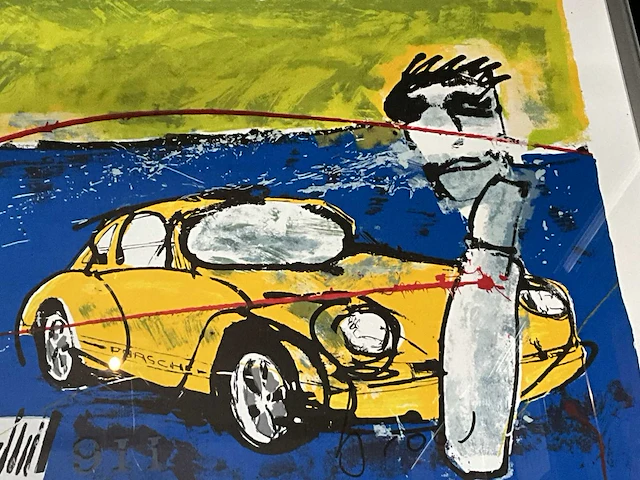 Zeefdruk herman brood “911” op papier - afbeelding 4 van  4