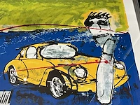 Zeefdruk herman brood “911” op papier - afbeelding 4 van  4