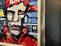 Zeefdruk herman brood “bumber to bumber” op papier - afbeelding 2 van  3