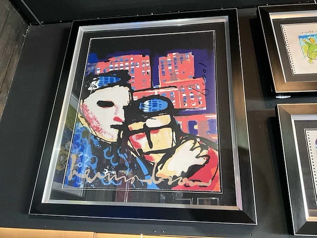 Zeefdruk herman brood “city love” op papier - afbeelding 1 van  4