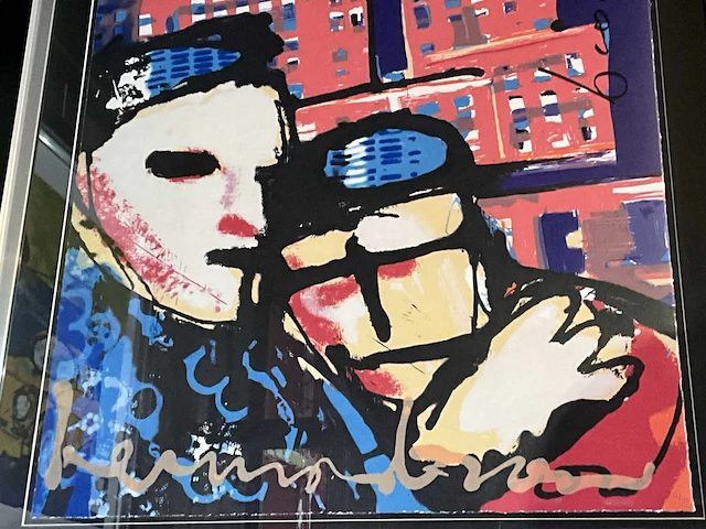 Zeefdruk herman brood “city love” op papier - afbeelding 3 van  4
