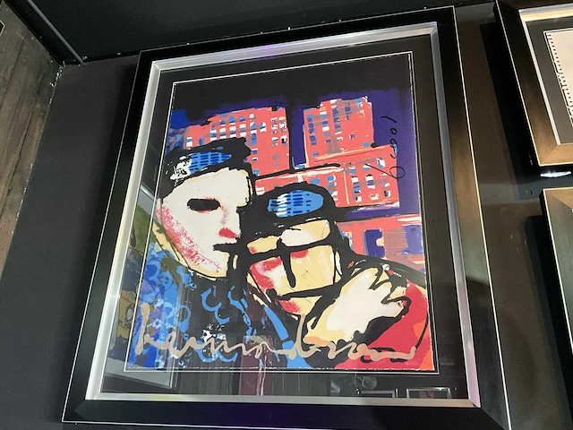 Zeefdruk herman brood “city love” op papier - afbeelding 4 van  4