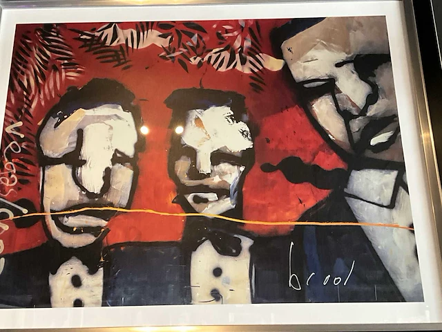 Zeefdruk herman brood “copa las vegas” op papier - afbeelding 4 van  4
