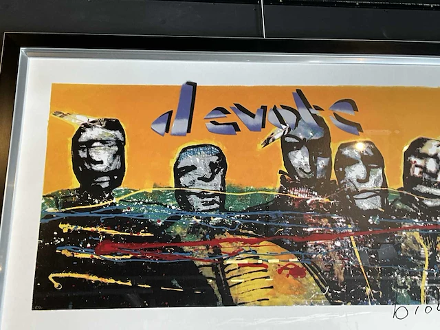 Zeefdruk herman brood “devote” op papier - afbeelding 3 van  3