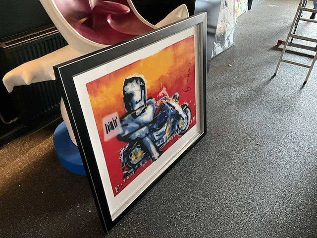 Zeefdruk herman brood “fatboy” op papier - afbeelding 2 van  4