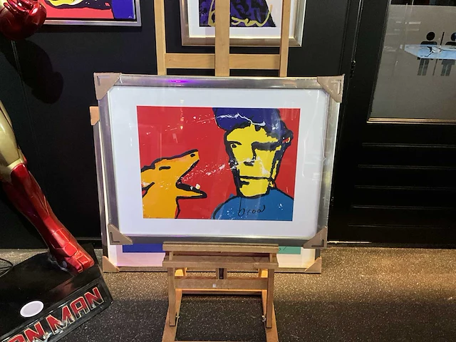 Zeefdruk herman brood “herman en iggy” op papier - afbeelding 1 van  4