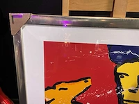 Zeefdruk herman brood “herman en iggy” op papier - afbeelding 3 van  4
