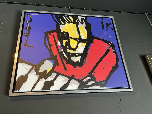 Zeefdruk herman brood “ik” op linnen - afbeelding 1 van  3