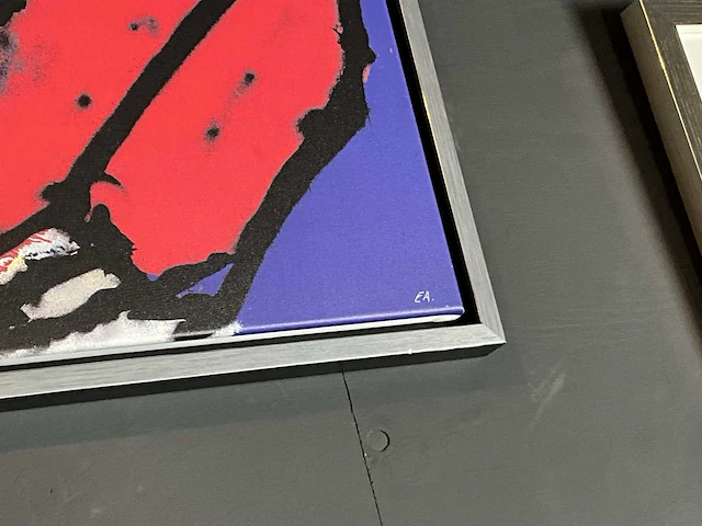 Zeefdruk herman brood “ik” op linnen - afbeelding 2 van  3