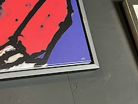 Zeefdruk herman brood “ik” op linnen - afbeelding 2 van  3
