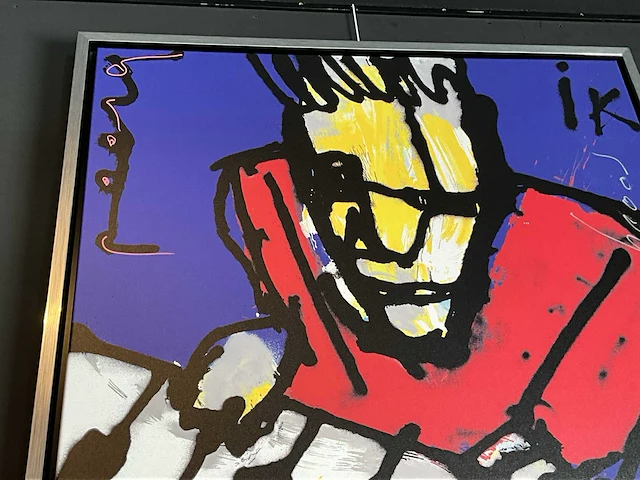 Zeefdruk herman brood “ik” op linnen - afbeelding 3 van  3
