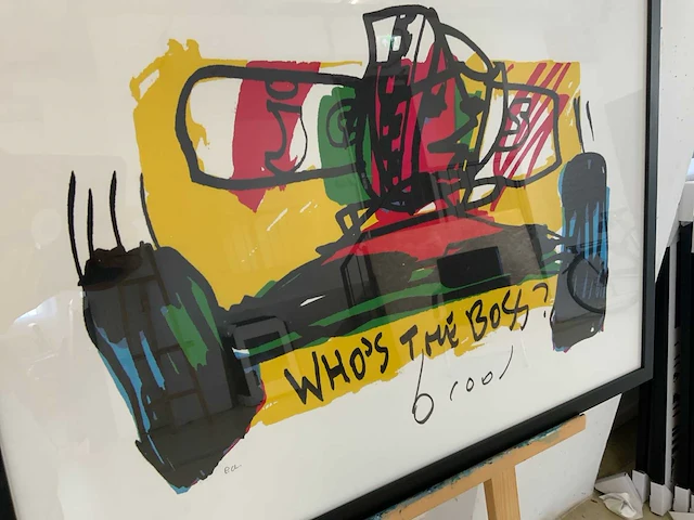 Zeefdruk herman brood "jos who's the boss” - afbeelding 2 van  4