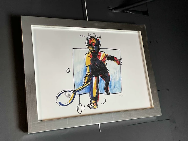 Zeefdruk herman brood “nou is het uit” - afbeelding 2 van  3