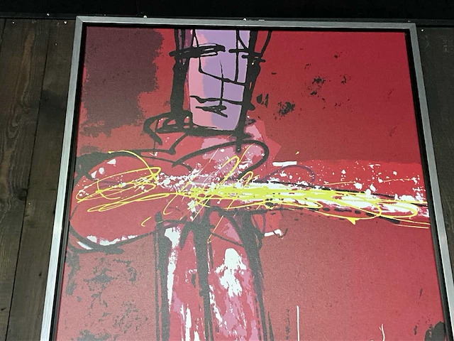 Zeefdruk herman brood “purple haze” op linnen - afbeelding 2 van  4