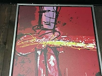 Zeefdruk herman brood “purple haze” op linnen - afbeelding 2 van  4