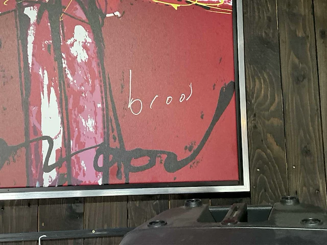 Zeefdruk herman brood “purple haze” op linnen - afbeelding 3 van  4