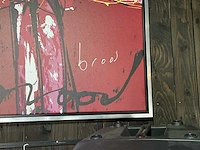 Zeefdruk herman brood “purple haze” op linnen - afbeelding 3 van  4