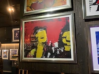 Zeefdruk herman brood “schakers” op papier - afbeelding 1 van  4
