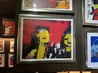 Zeefdruk herman brood “schakers” op papier - afbeelding 4 van  4