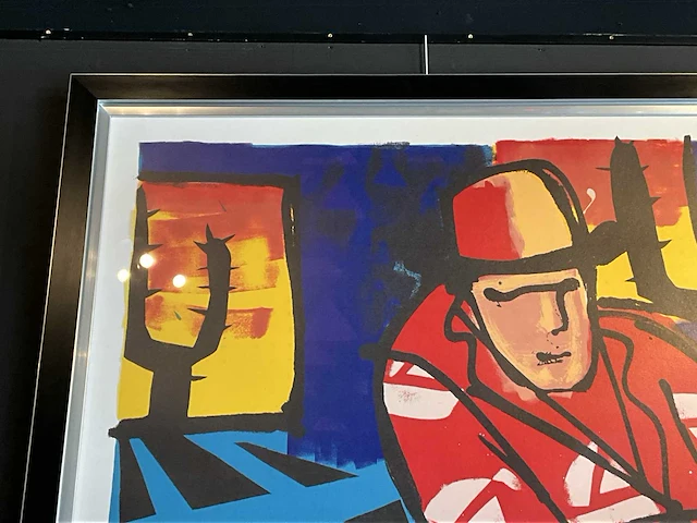 Zeefdruk herman brood “texas cactus” op papier - afbeelding 3 van  3