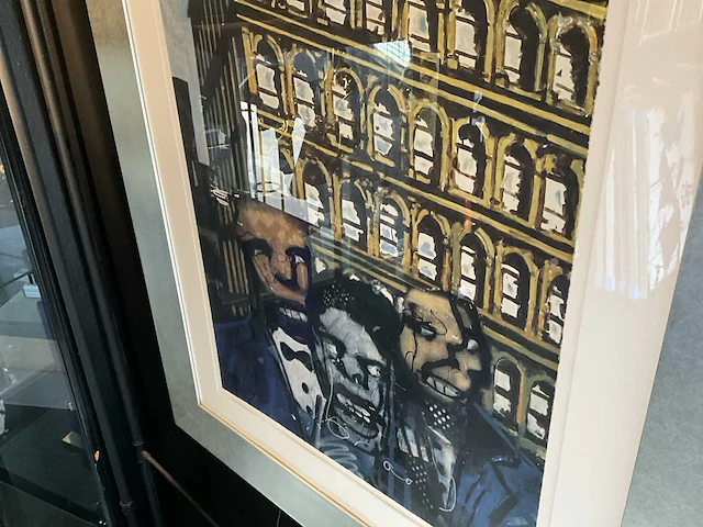 Zeefdruk herman brood “the odd couple” op papier - afbeelding 2 van  5