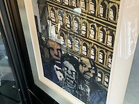 Zeefdruk herman brood “the odd couple” op papier - afbeelding 2 van  5