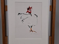 Zeefdruk maya wildevuur (1944-2023), haan - afbeelding 2 van  8