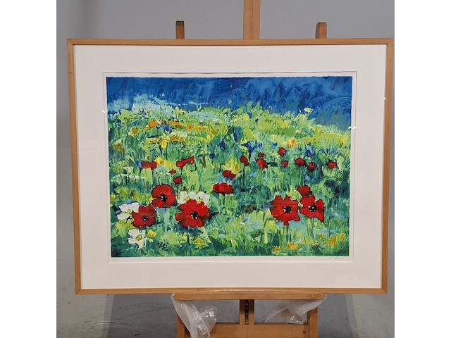 Zeefdruk, maya wildevuur (1944-2023), klaproos - afbeelding 2 van  9