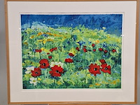 Zeefdruk, maya wildevuur (1944-2023), klaproos - afbeelding 2 van  9