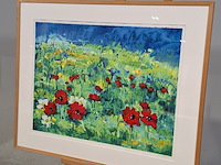 Zeefdruk, maya wildevuur (1944-2023), klaproos - afbeelding 4 van  9