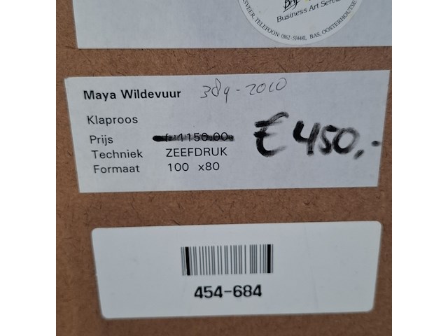 Zeefdruk, maya wildevuur (1944-2023), klaproos - afbeelding 9 van  9