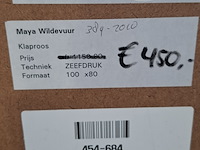 Zeefdruk, maya wildevuur (1944-2023), klaproos - afbeelding 9 van  9