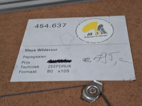 Zeefdruk, maya wildevuur (1944-2023), papegaaien, 1997 - afbeelding 2 van  10