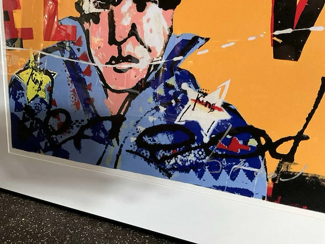 Zeefdruk op papier herman brood ‘elvis’ - afbeelding 3 van  3