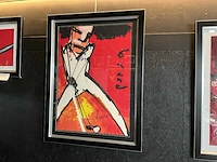 Zeefdruk op papier herman brood ‘golfer’ - afbeelding 1 van  3