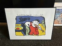 Zeefdruk op papier herman brood ‘tuinbroek cabriolet’ - afbeelding 2 van  4