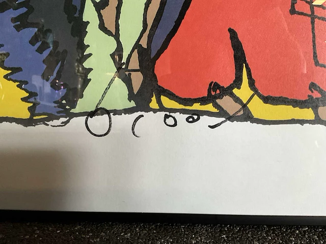 Zeefdruk op papier herman brood ‘tuinbroek cabriolet’ - afbeelding 3 van  4