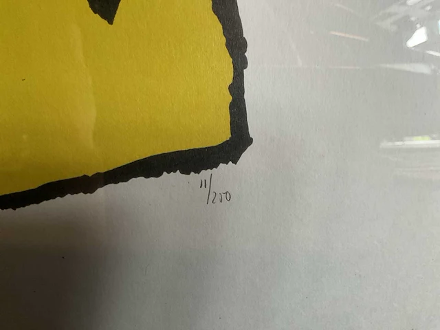 Zeefdruk op papier herman brood ‘tuinbroek cabriolet’ - afbeelding 4 van  4