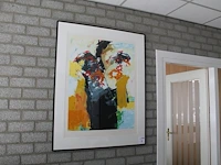 Zeefdruk richard smeets '90 11 van 200 in lijst. afmeting 96 x 120 cm. - afbeelding 1 van  4