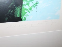 Zeefdruk richard smeets '90 11 van 200 in lijst. afmeting 96 x 120 cm. - afbeelding 3 van  4